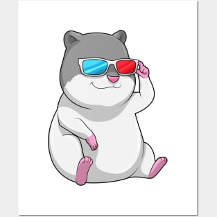 Hamster with Glasses Posters and Art